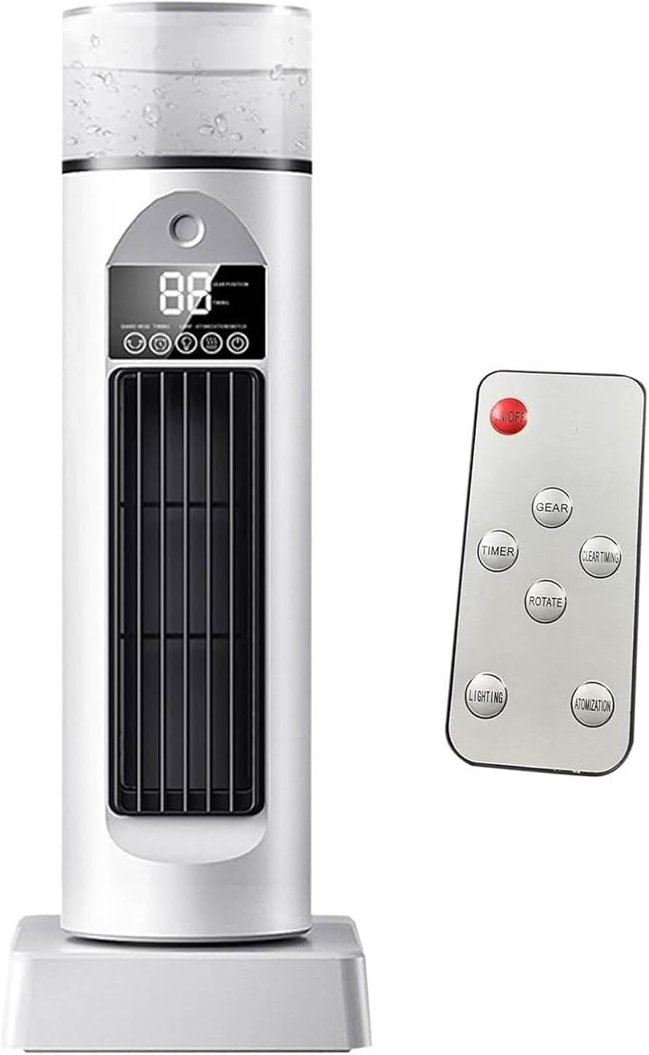 GENERIC Ventilateur De Refroidissement à Air Oscillant Avec Télécommande, Silencieux, 6 Vitesses, Minuterie 6 H, Refroidissement Du Réservoir D'eau Pour La Maison, Le Bureau, L'intérieur Du Garage