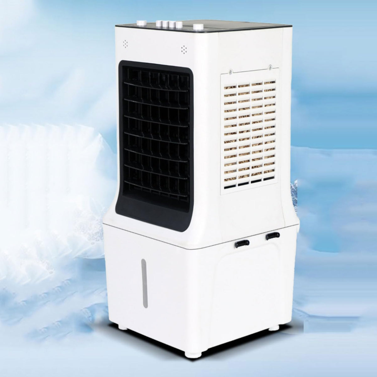 Climatiseur Mobile Sans Évacuation Rafraîchisseur D'Air Portable Avec 3 Vitesses Climatiseur Mobile Silencieux Avec Réservoir D’Eau 12L Oscillation 60° Ventilateur Refroidisseur D'Air Économe Énergie