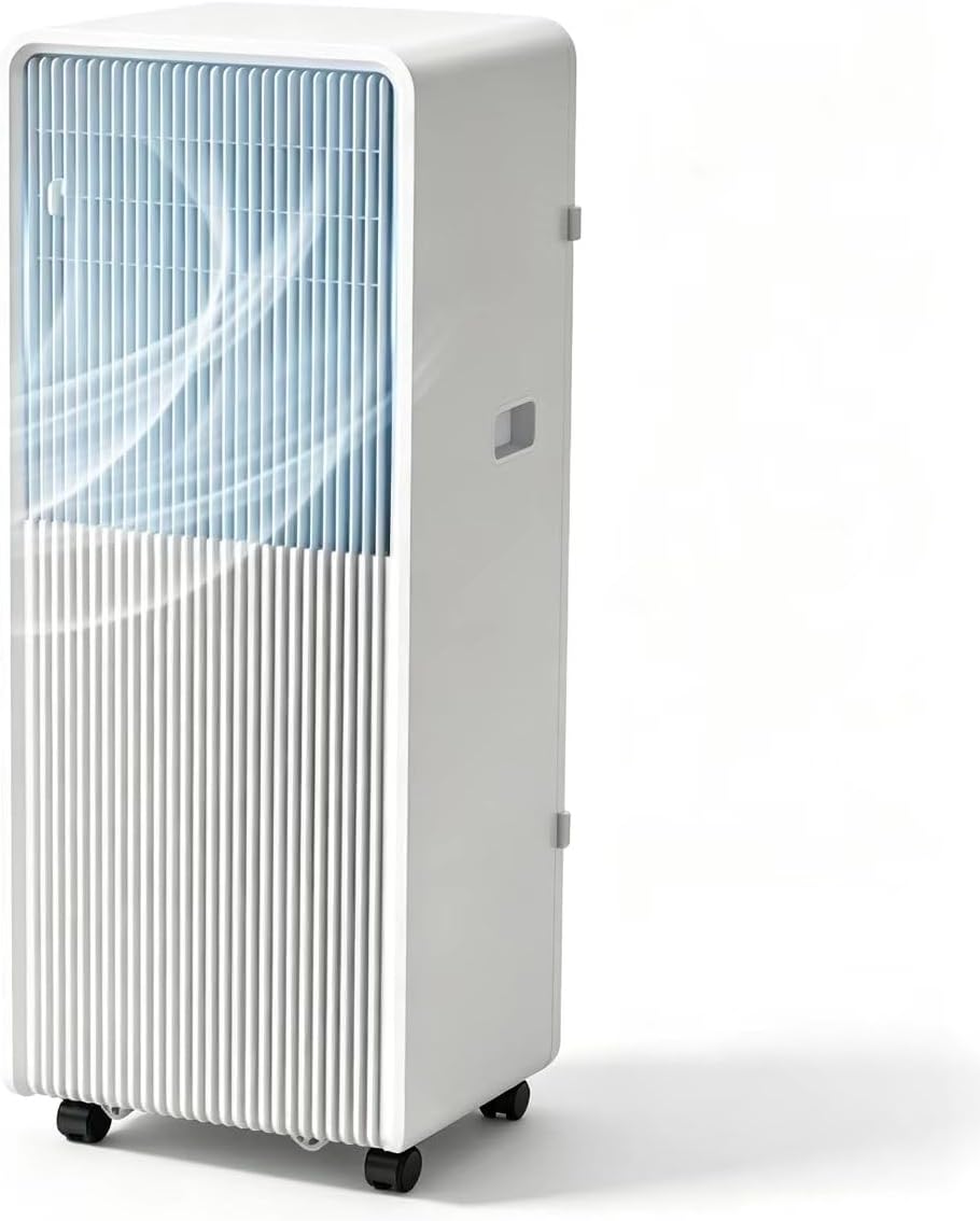 Unité De Climatisation Portable 10000 BTU, Refroidissement Et Déshumidificateur Efficace Sur Le Fait De L'énergie Pour Les Chambres Jusqu'à 500 Pieds Carrés, Fonctionnement Silencieux Avec Télécommand