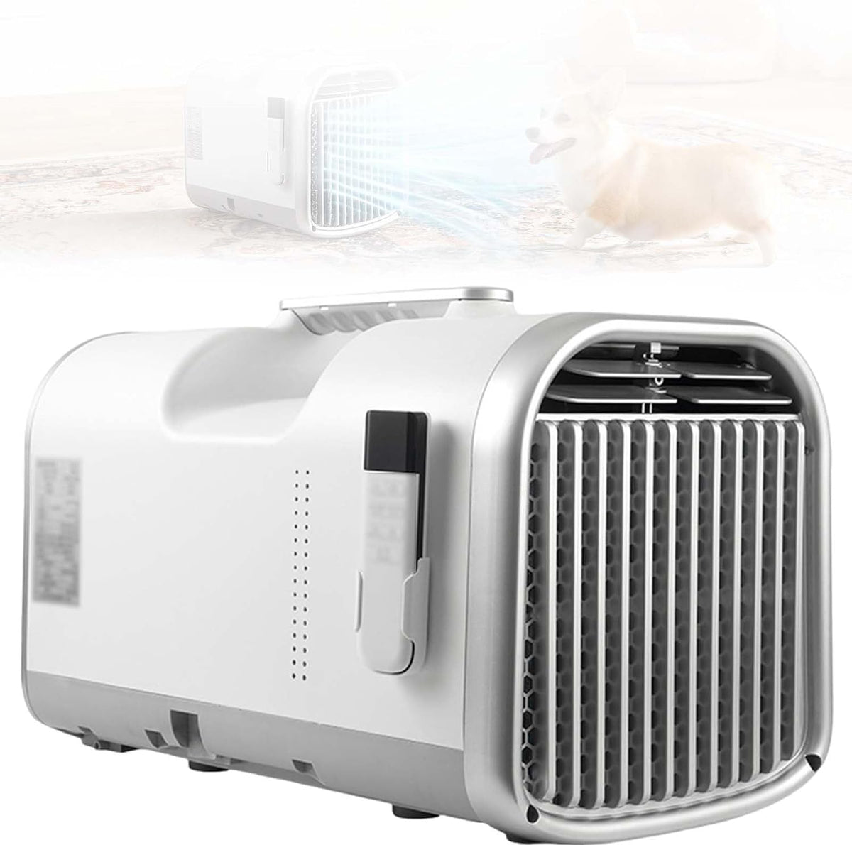 Climatiseur Portable, 4400-5100 BTU Mini Refroidisseur Pour Tentes Et VR, Refroidissement Rapide à 3 Minutes, Chute De 18 ° F, Calme 42dB, Mode Veille, Couvercles à 108 Pieds Carrés, Télécommande Avec