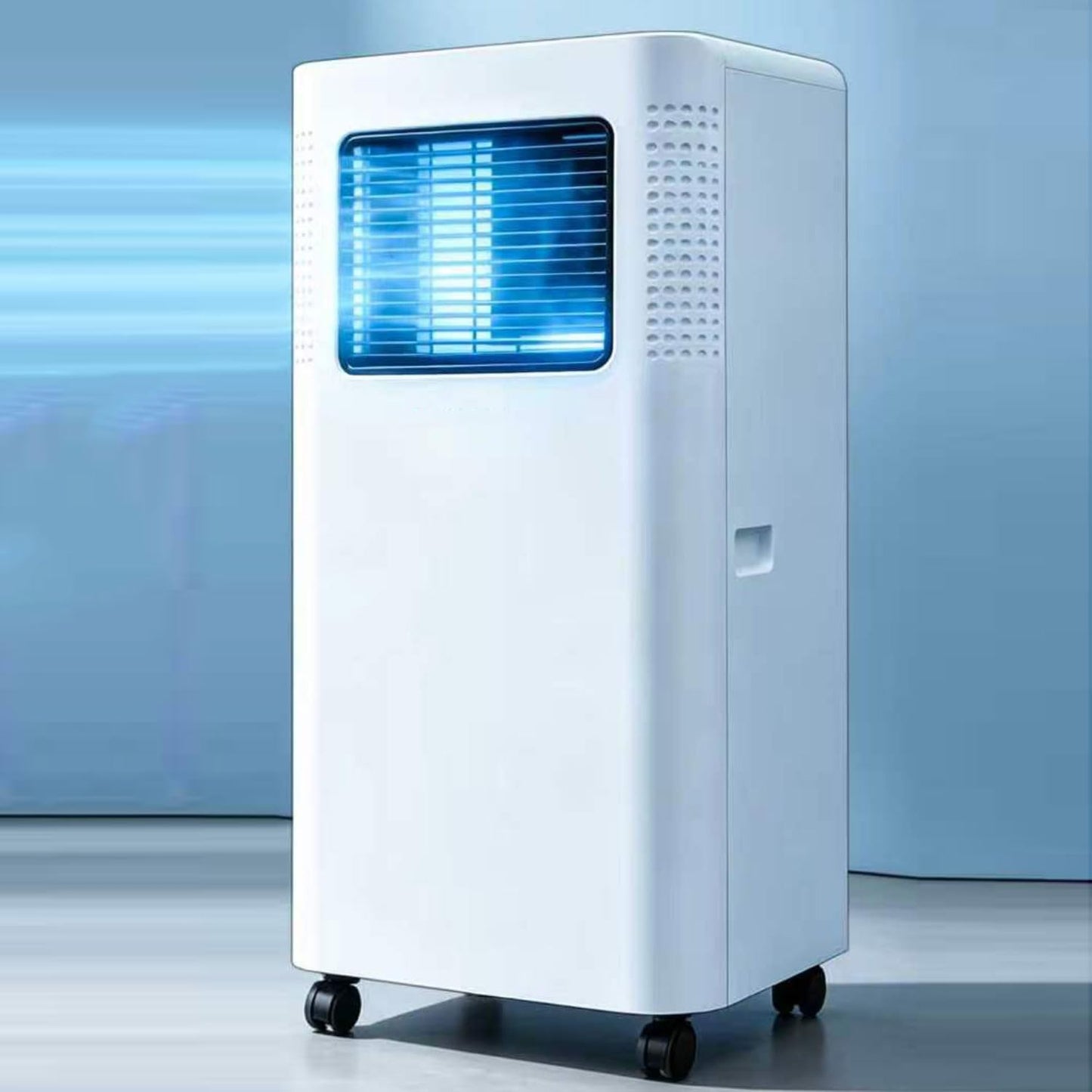 Unité De Climatisation Portable Intelligente, 8000 BTU Refroidissement Silencieux Et Déshumidificateur Pour Les Chambres De 300 Pieds Carrés, Télécommande Avec Minuterie 24h, Roues à Mouvement Facile,