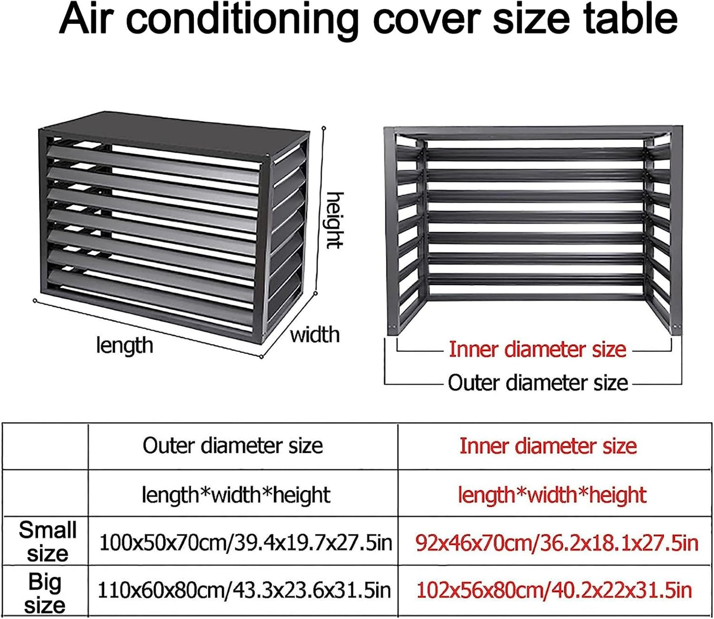 Housse De Protection Imperméable Pour Climatiseur Extérieur, Cadre En Aluminium, Protection De Pompe à Chaleur, Blanche, Résistante Aux Intempéries, Toutes Saisons, Résistante Aux UV