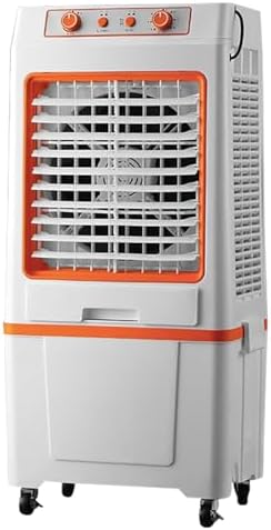 GENERIC Refroidisseur évaporatif Portable Oscillant à 120° Avec Réservoir De 40L, Ventilateur De Climatiseur à 3 Vitesses Pour Les Grandes Pièces, Usine, Utilisation En Plein Air, Refroidissement Industriel F