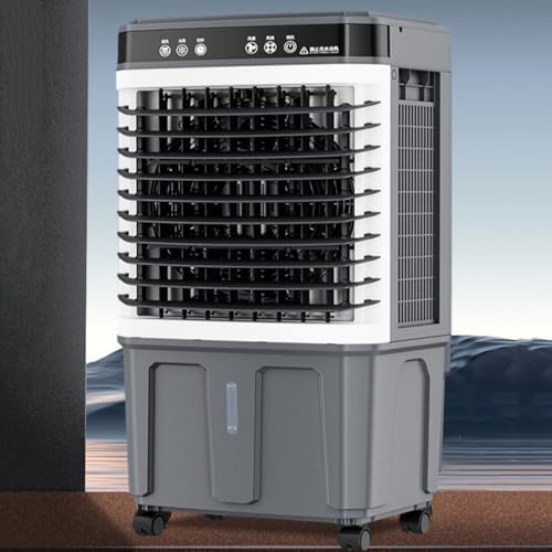 GENERIC Refroidisseur D'air évaporatif Portable Avec Grand Réservoir D'eau, Cubes De Glace, Minuterie à Distance Et 12H, 120 Oscillation, Ventilateur Silencieux Murmuré Pour Le Bureau à Domicile De Chambre