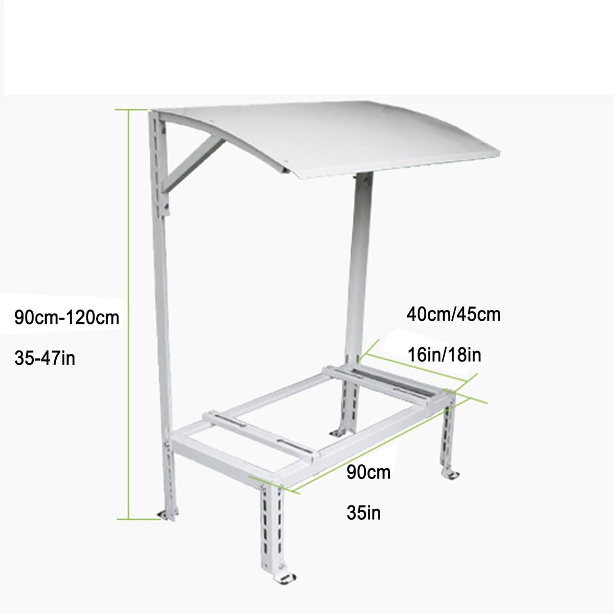  Support Climatiseur Exterieur Avec Auvent, Support De Montage Pour Climatiseur, Capacité De Charge Jusqu'à 200 Kg, Pour Clim Split Et Pompes à Chaleur