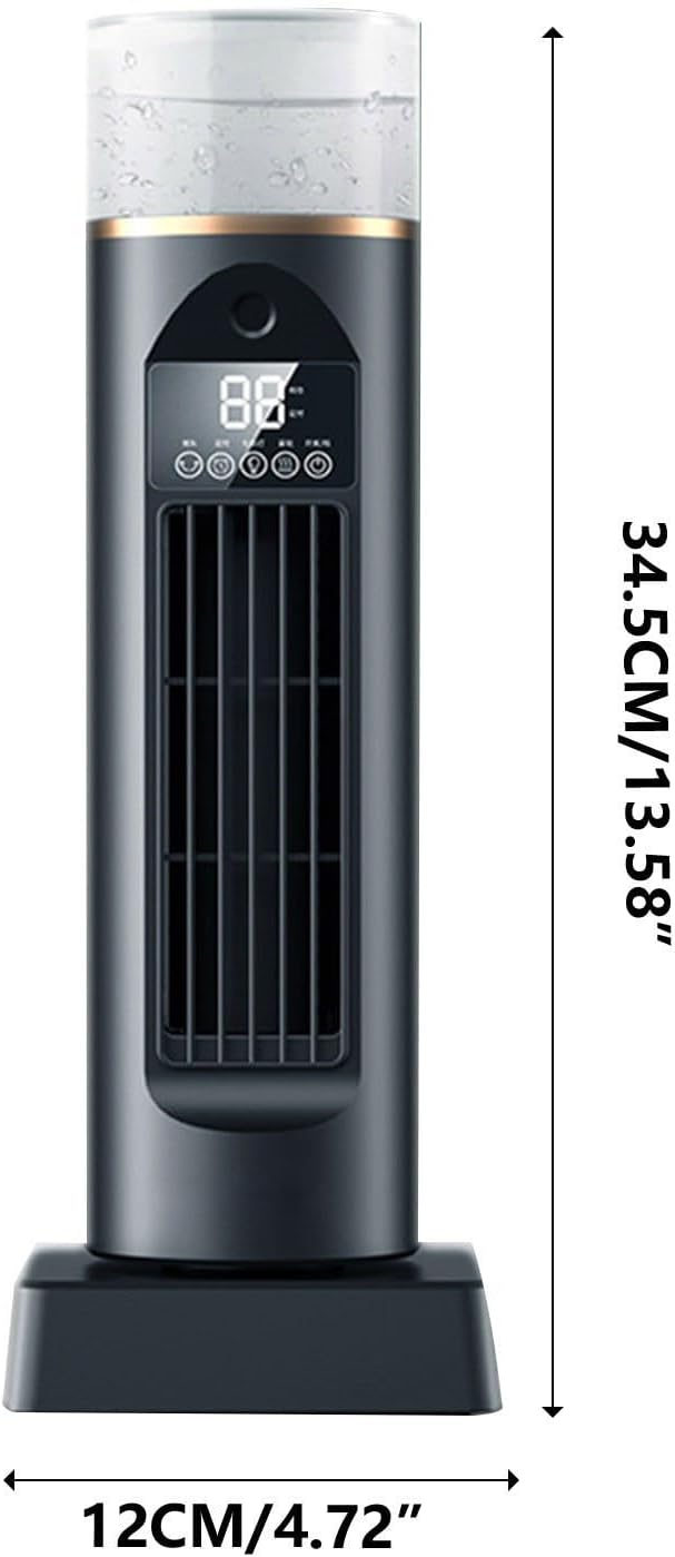 GENERIC Ventilateur De Climatisation – Ventilateurs De Refroidissement Qui Soufflent De L'air Froid | Humidificateur à évaporation Silencieux, 6 Vitesses Oscillantes Sans Pales Avec Télécommande Et Réservoir