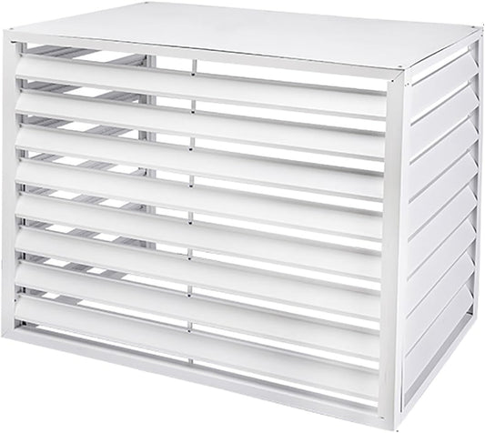 GENERIC Couvercle De Climatiseur En Aluminium Et écran De Clôture – Étagère De Rangement Pour Plantes – Résistant Aux Intempéries – Protection Contre Le Courant Alternatif Et La Pompe à Chaleur