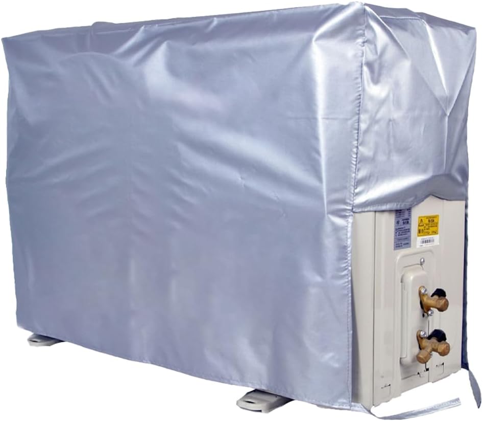  Housse De Climatisation D'extérieur Universelle Pour Climatisation, Housse De Climatiseur, Housse De Climatiseur Extérieur, Protection Extérieure, Double Tissu Et Protection UV, Gris, 96 X 38 X 70 Cm