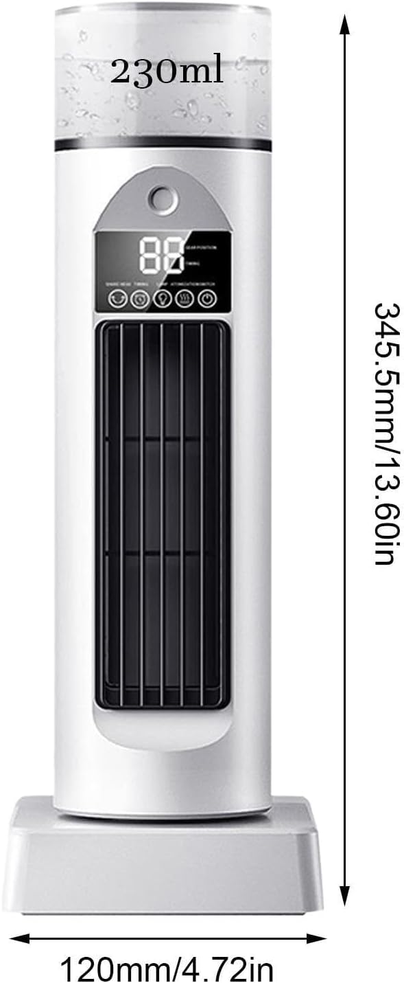 GENERIC Ventilateur De Climatisation – Climatiseur Portable, Humidificateur à Vitesses Réglables Par évaporation, Gadgets Cool Avec Minuterie Et Télécommande, Refroidisseur D'espace Sans Pales Pour La Maison