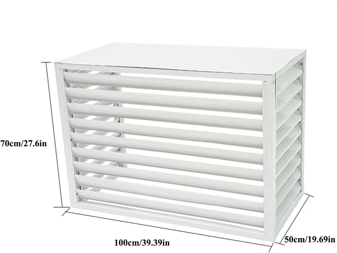  Housse De Protection En Alliage D'aluminium Pour Climatiseur – Clôture Extérieure Résistante Aux Intempéries Pour Dissimuler Les Unités De Climatisation – Design Clima Blade Pour Une Protection Et Une