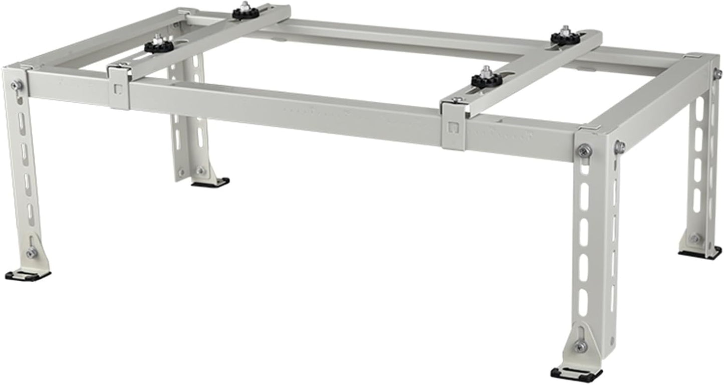 GENERIC Support De Climatiseur Sans Perçage Pouvant Supporter Jusqu'à 217,7 Kg - Support Au Sol Robuste Pour Mini Pompe à Chaleur - Coussinets D'amortissement Des Vibrations Inclus