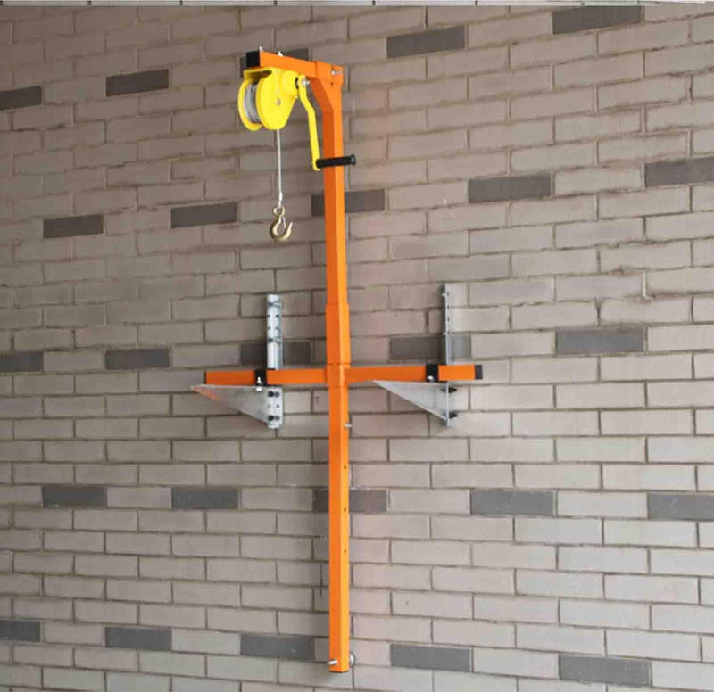 GENERIC Outil De Levage De Climatiseur, Support De Montage Extérieur AC Avec Installation Autobloquante Et Treuil Manuel Pour Une Installation Facile Et Un Soutien Sûr