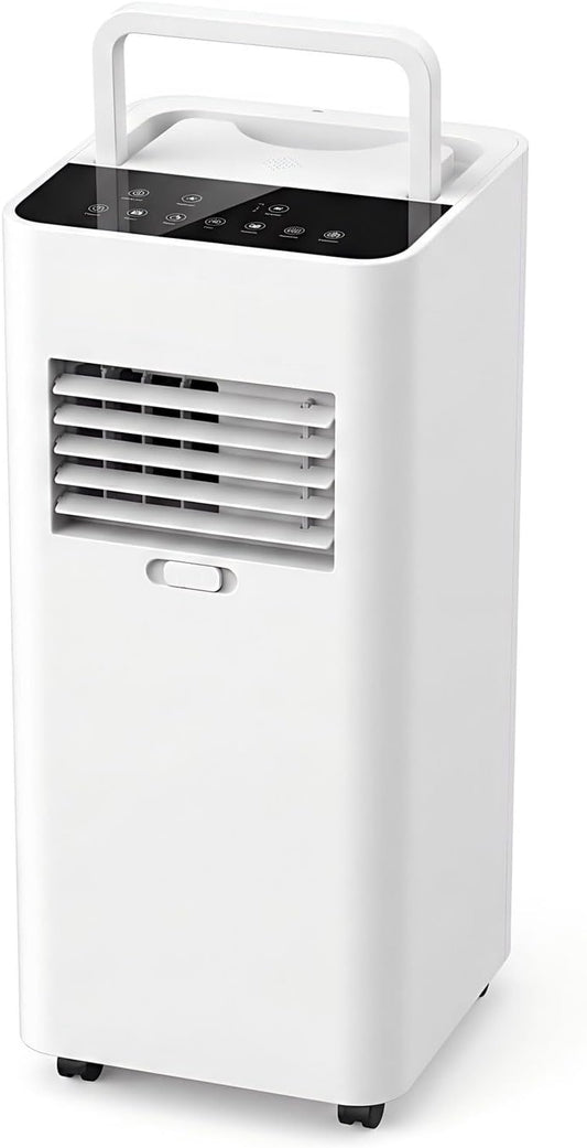  Climatiseur Portable 7000 BTU Pour Les Chambres Jusqu'à 300 Sq.ft, Unité De Climatisation Intelligente Avec Télécommande, Refroidissement Rapide, Déshumidificateur, Mode De Sommeil Silencieux, Kit De