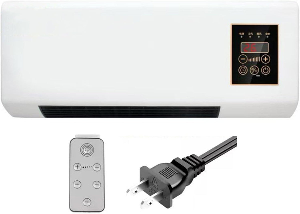  Ventilateur De Refroidissement Mural 2-en-1 Climatiseur Portable, Plug & Play D'économie D'énergie, Refroidisseur D'air Silencieux Pour La Chambre De Bureau à Domicile, Blanc 54x20cm