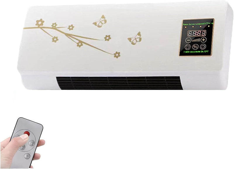  Air Conditioner Mur 2-en-1 Frais/Chaud, Silencieux Avec Télécommande, Compact Et Léger, Idéal Pour Le Bureau, Maison, Chambre à Coucher