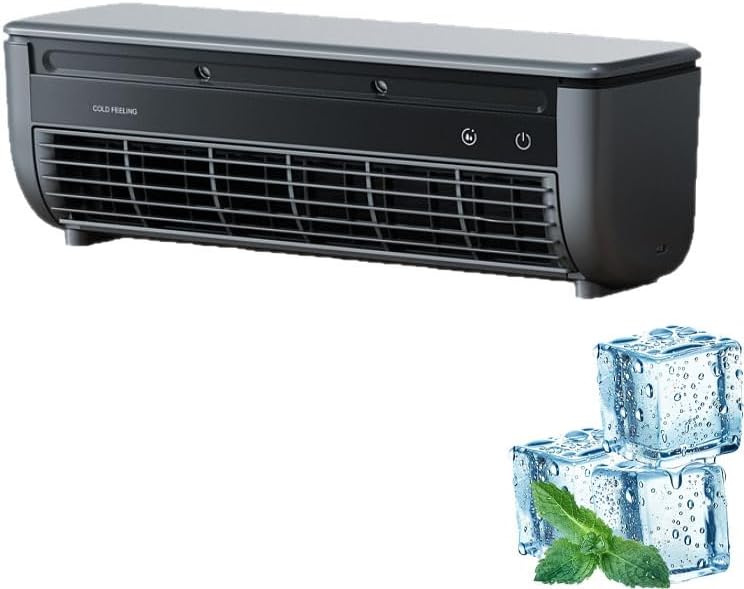 GENERIC Refroidisseur D'air Portable, Ventilateur De Refroidissement Sans Conduit De 20W Avec Breuvaisse Et Télécommande, Unité AC De Support Mural Ultra-slim Pour Le Bureau De Chambre à Coucher, Fonctionneme