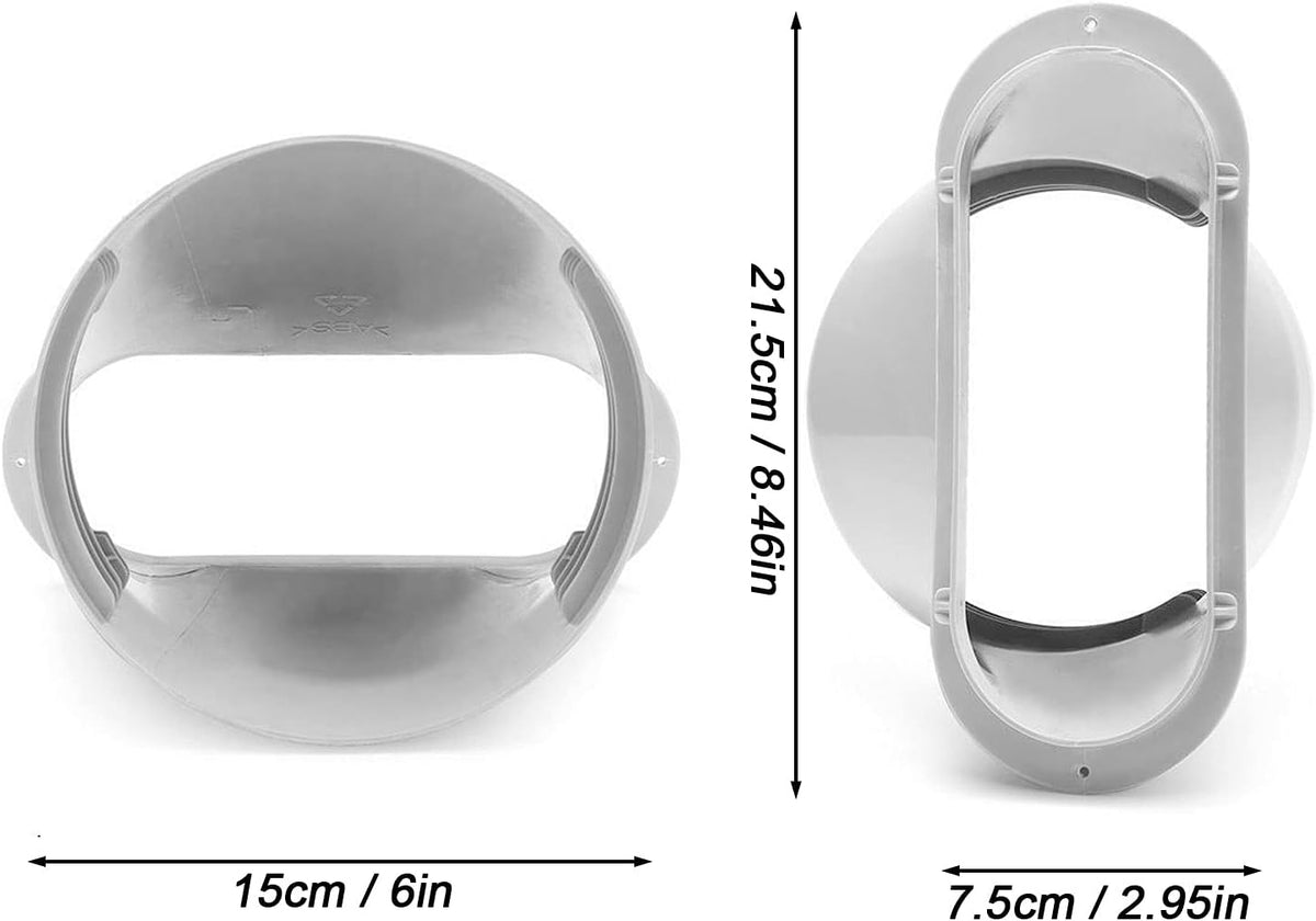  Adaptateur De Tuyau D'échappement Pour Tuyau De Climatisation Portable, Interface De Bouche Plate (15 Cm)