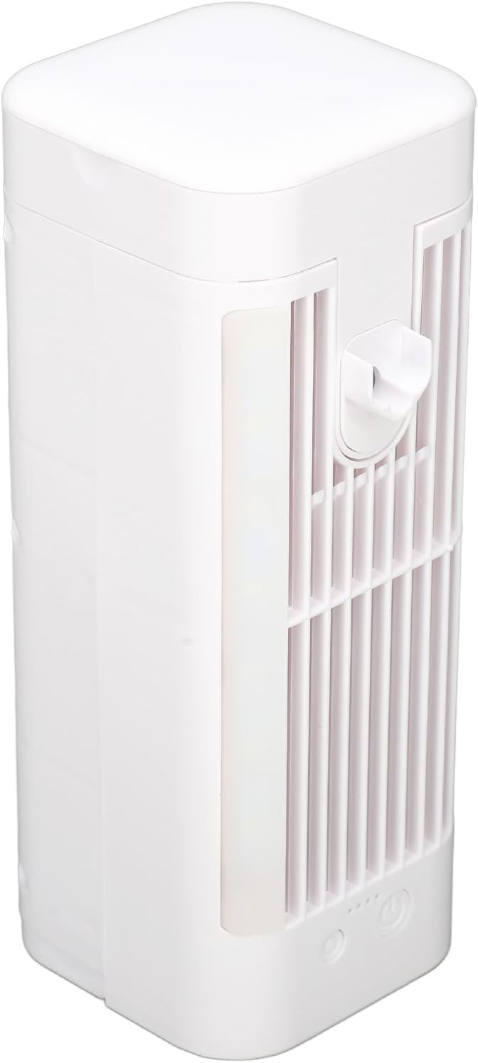  Zerodis Ventilateur De Climatiseur Portable, Refroidisseur D'Air Par évaporation Personnel USB Avec Veilleuse à 3 Vitesses, Réservoir D'eau De 120 Ml, Batterie De 3600 MAh, Pour La