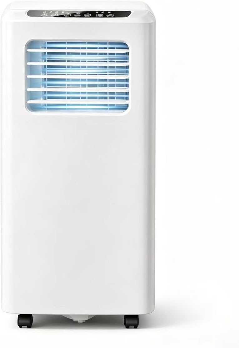  Unité De Climatisation Portable 10000 BTU, Refroidissement Et Déshumidificateur Efficace Sur Le Fait De L'énergie Pour Les Chambres Jusqu'à 500 Pieds Carrés, Fonctionnement Silencieux Avec Télécommand