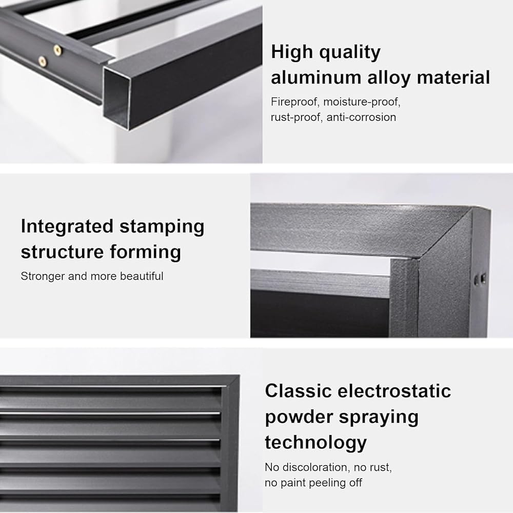 GENERIC Housse Antivol En Alliage D'aluminium Pour Climatiseur Avec Volet Extérieur Ionique Résistant Aux Intempéries Et Bouclier Sécurisé Pour Unités CVC