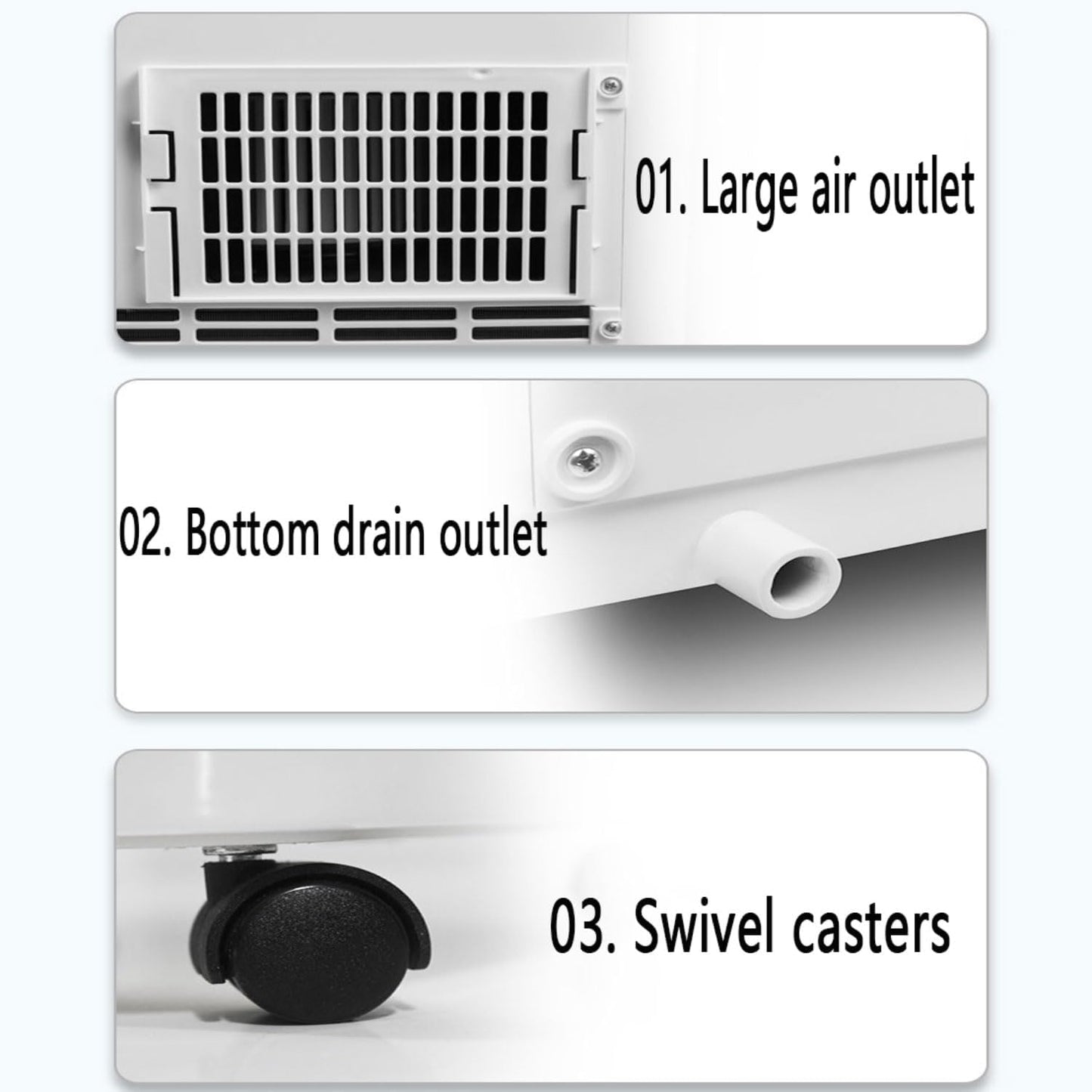  Climatiseurs Portables Smart AC Unit Ventilateur De Refroidissement Avec Télécommande Déshumidificateur De Refroidissement Rapide Kit De Fenêtre En Mode Veille Silencieux Inclus Unité De Refroidisseme