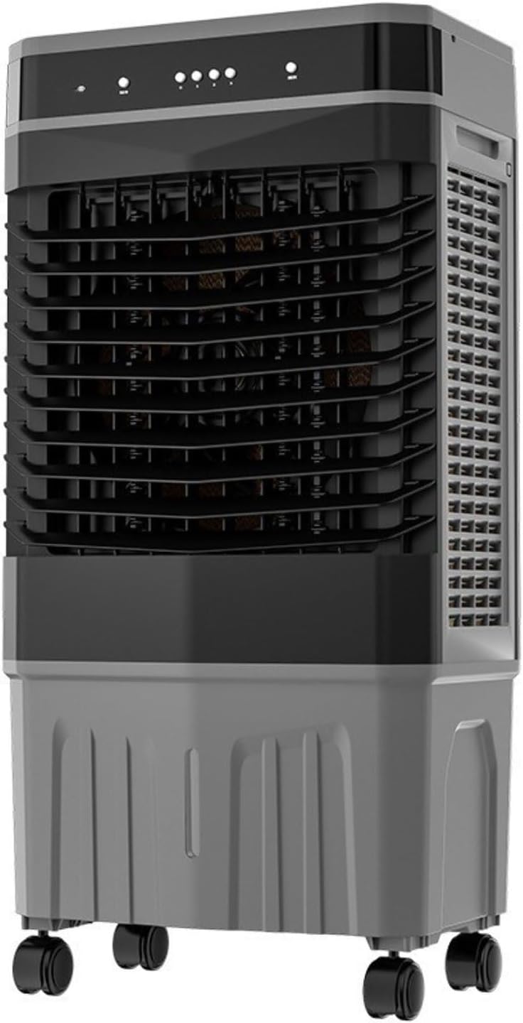 GENERIC Refroidisseur D'air évaporatif Portable, Ventilateur Oscillant à 3 Vitesses Avec 4 Paquets De Glace, 12H Minuterie, Faible Bruit Pour Le Bureau De Chambre à Coucher