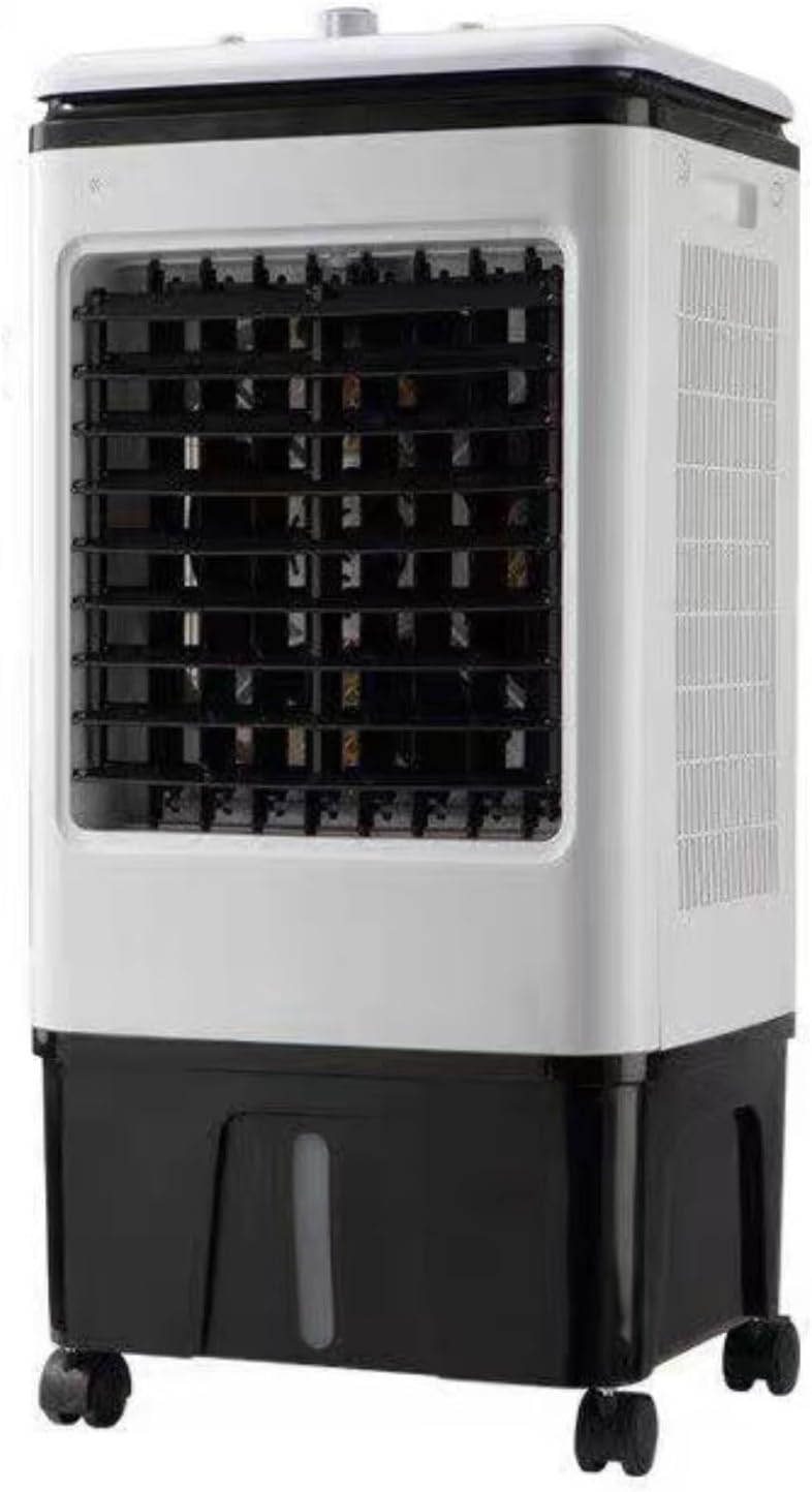 GENERIC Refroidisseur D'air Par évaporation Avec Ventilateur, Réservoir D'eau De 30 L, 3 Vitesses, Oscillation à 120°, 2 Blocs De Glace, Climatiseur Portable Pour Garage, Terrasse, Jardin Ou Usine.