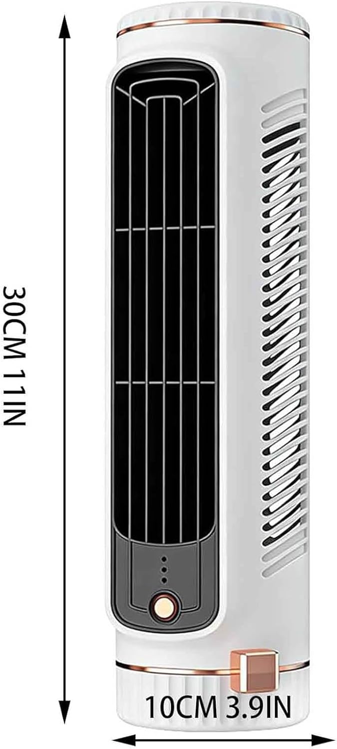 GENERIC Ventilateur De Bureau Portable Sans Pales à 3 Vitesses Pour Bureau, Chambre, Extérieur, Utilisation Horizontale Ou Verticale