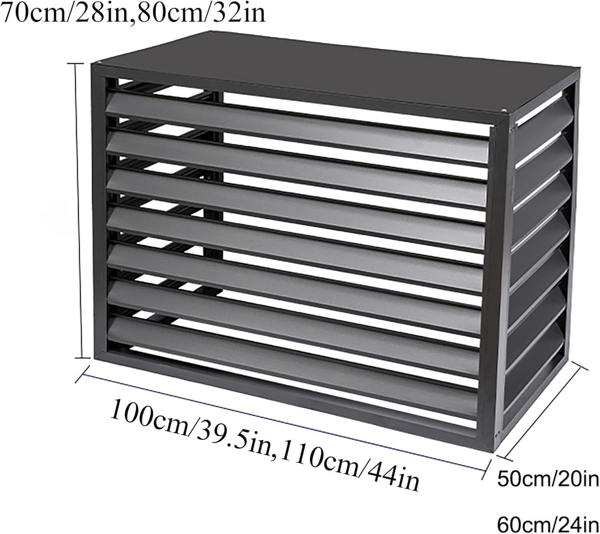 GENERIC Housse De Protection En Aluminium Pour Climatiseur Extérieur Et Pompe à Chaleur Pour Radiateur à Condensateur, Unité CA Divisée, Résistante Aux Intempéries, Protection Durable Et élégante