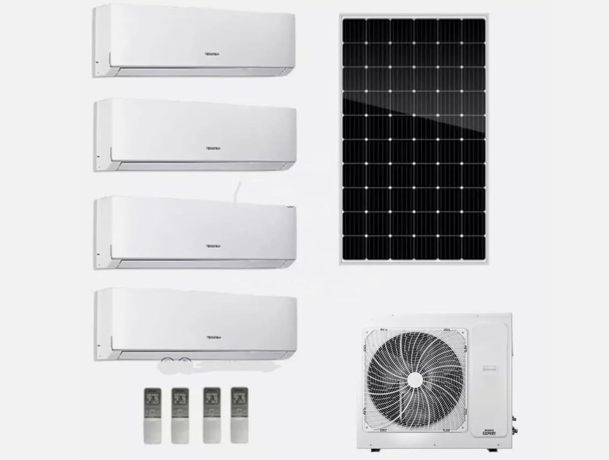 GENERIC Onduleur Solaire 36000BTU Multi 9K + 12K + 18K Zones Split Climatiseur Et Chauffage