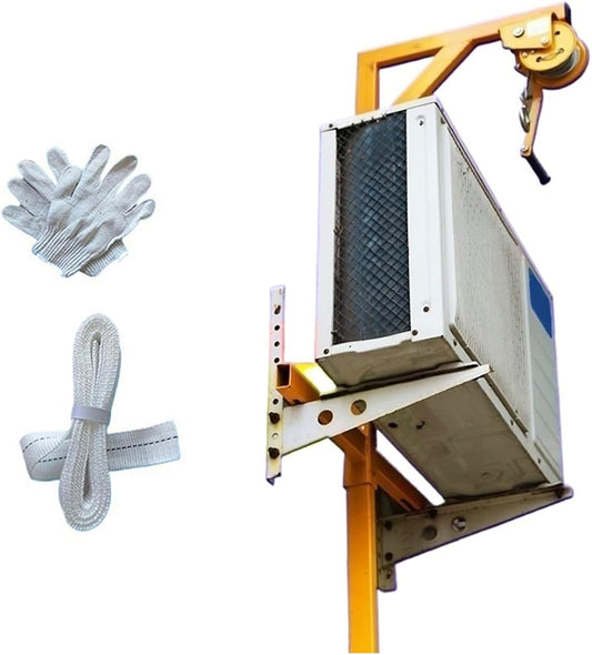  Kit D'outils De Levage De Climatiseur Robuste - Treuil Manuel Et Support D'une Capacité De 300 Kg, équipement D'installation Essentiel Pour Les Professionnels Du CVC, Tre