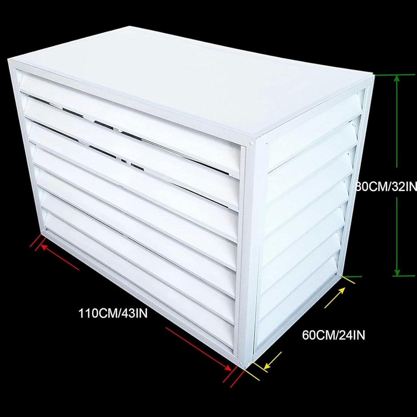 GENERIC Coque En Aluminium Pour Mini Unités Séparées, Protection De Climatiseur Extérieur, Housse De Pompe à Chaleur Résistante Aux Intempéries, Protection Contre Les UV, Utilisation En Toutes Saisons