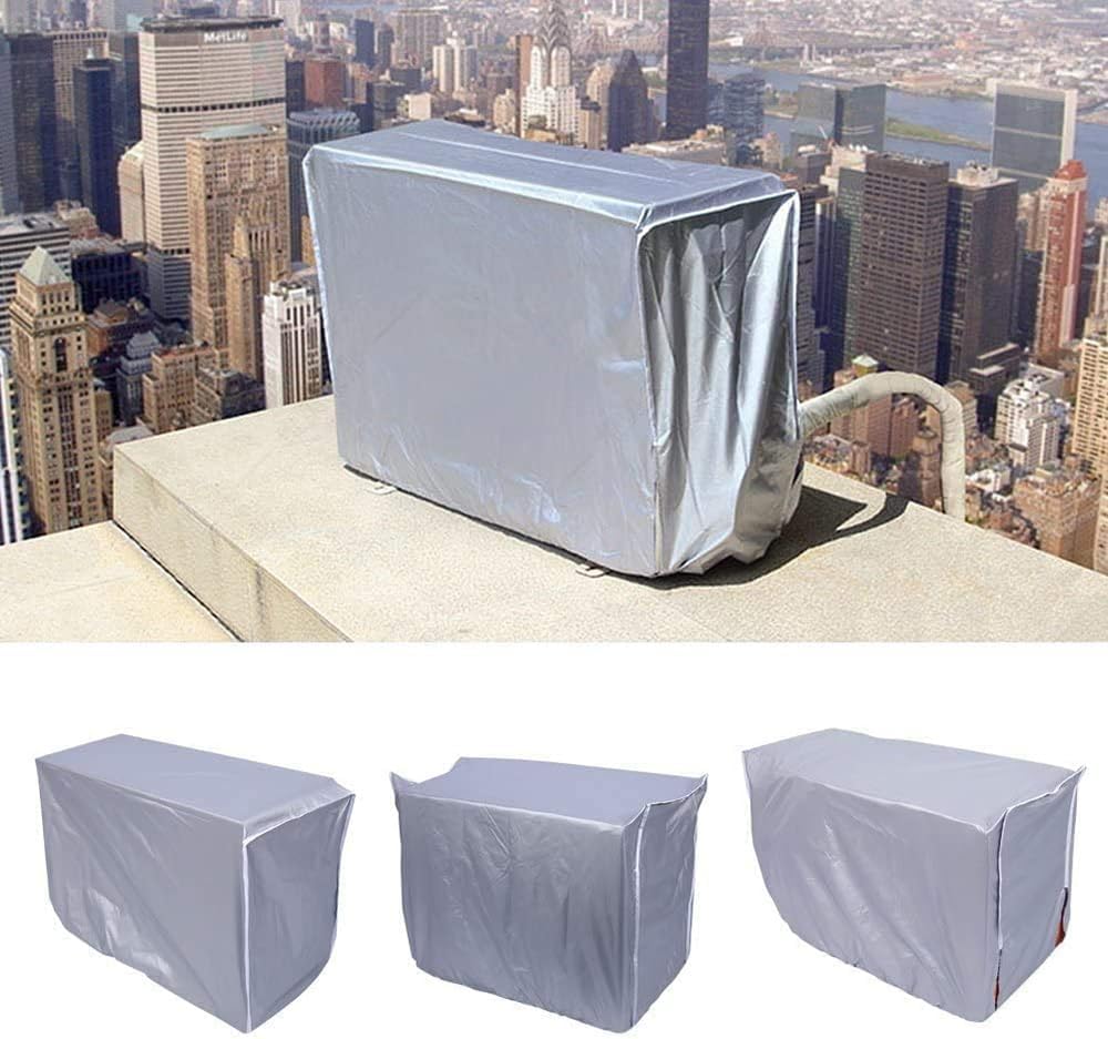  Housse De Climatiseur Protection Extérieure Anti Poussière Anti Neige Imperméable Résistant Au Soleil (80 * 28 * 54cm)