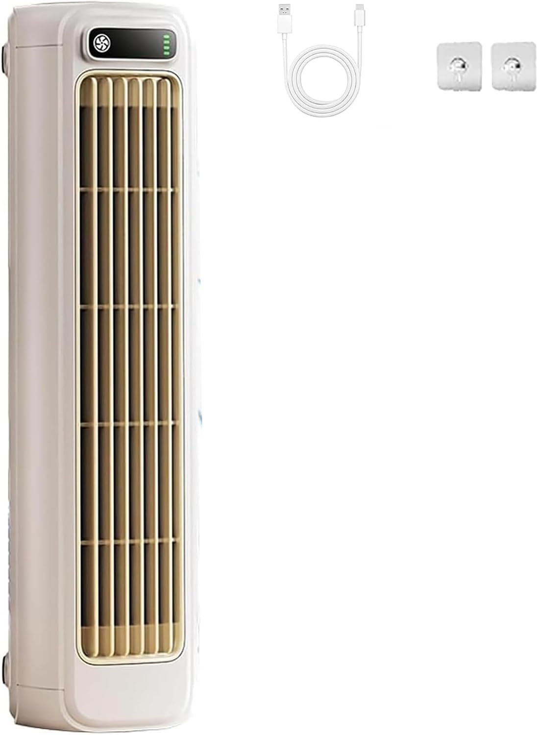  Climatiseur Portable Rechargeable USB, Ventilateur De Bureau à 3 Vitesses Avec Fonctionnement Silencieux, Unité De Refroidissement Murale Pour La Chambre à Coucher, Bureau Et Usage Domestique, Gris De