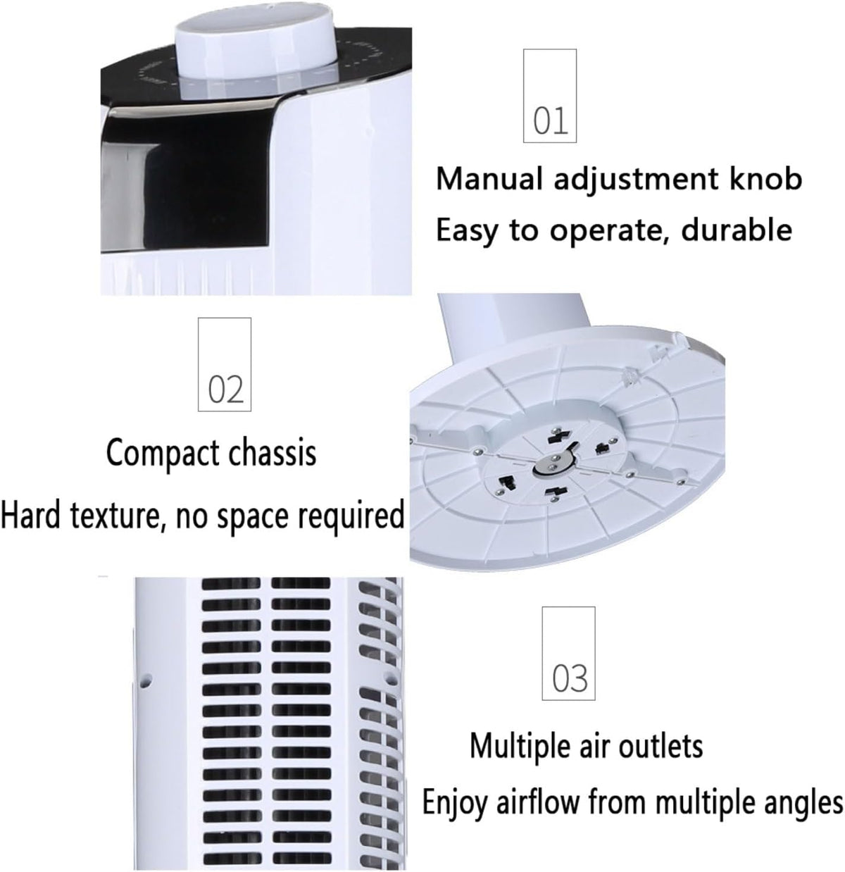  Ventilateur De Tour Portable Avec Télécommande, 3 Vitesses, 60 Oscillation, Circulateur D'air Silencieux Pour Le Bureau à Domicile, Affichage LED, Minuterie 12H, Dispositif De Refroidissement D'économ