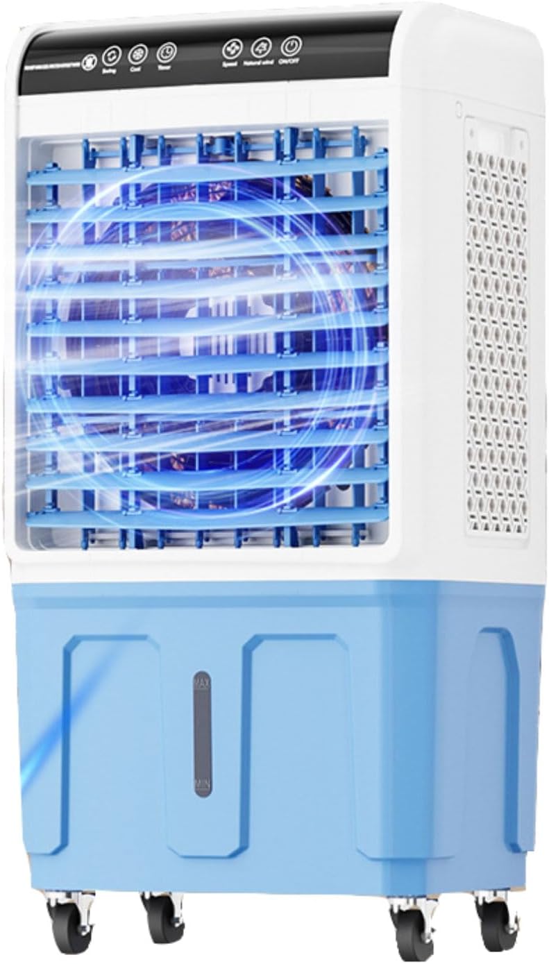 GENERIC Ventilateur De Refroidissement Portable Avec Blocs De Glace, 3 En 1 AC Par évaporation, 36 DB Silencieux, Oscillation à 120°, Mobile Pour Chambre à Coucher, Bureau