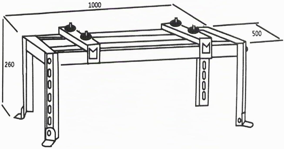  Maclean MC-864 Support De Climatisation Pour Chauffage Au Sol 280-870 Mm/230-450 Mm Jusqu'à 70 Kg Max. 36000 BTU