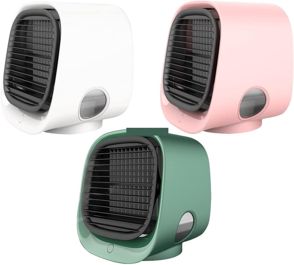  DieffematicKTY Climatiseur Mobile Air Cooler Fan Mini Desktop Air Conditioner With Night Light Mini Water Cooling Fan Humidifier (Color : Pink)