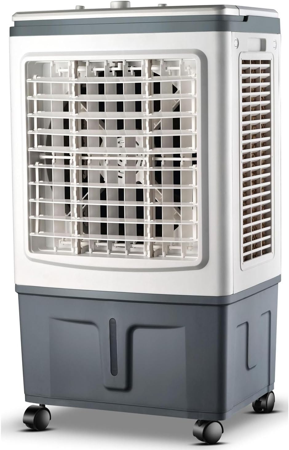 GENERIC Refroidisseur D'air Par évaporation Avec Ventilateur, Réservoir D'eau De 30 L, 3 Vitesses, Oscillation à 120°, 2 Blocs De Glace, Climatiseur Portable Pour Garage, Terrasse, Jardin Ou Usine.
