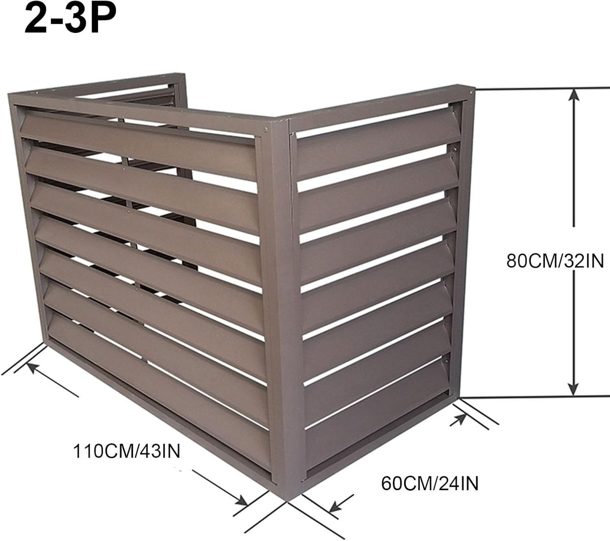 GENERIC Housse Robuste En Aluminium Pour Climatiseurs Mini Unités Séparées – Antivol Et Réduction Du Bruit – Protection Contre Les Intempéries Pour Une Utilisation En Extérieur Et En Intérieur – Finition