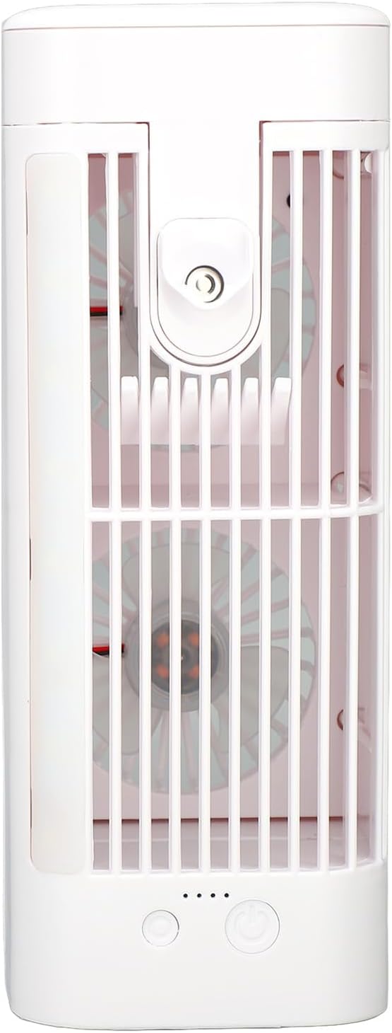  Zerodis Ventilateur De Climatiseur Portable, Refroidisseur D'Air Par évaporation Personnel USB Avec Veilleuse à 3 Vitesses, Réservoir D'eau De 120 Ml, Batterie De 3600 MAh, Pour La