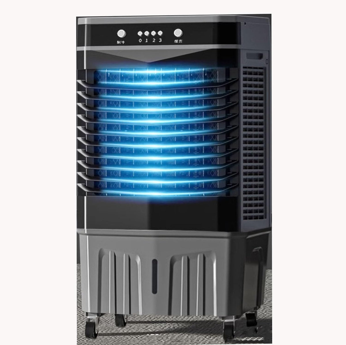  Climatiseur Portable Avec Télécommande, 3 Vitesses De Ventilation, Fonction Oscillante, Minuterie 12 Heures, Modes Ventilation Naturelle Et Humidification Pour La Maison