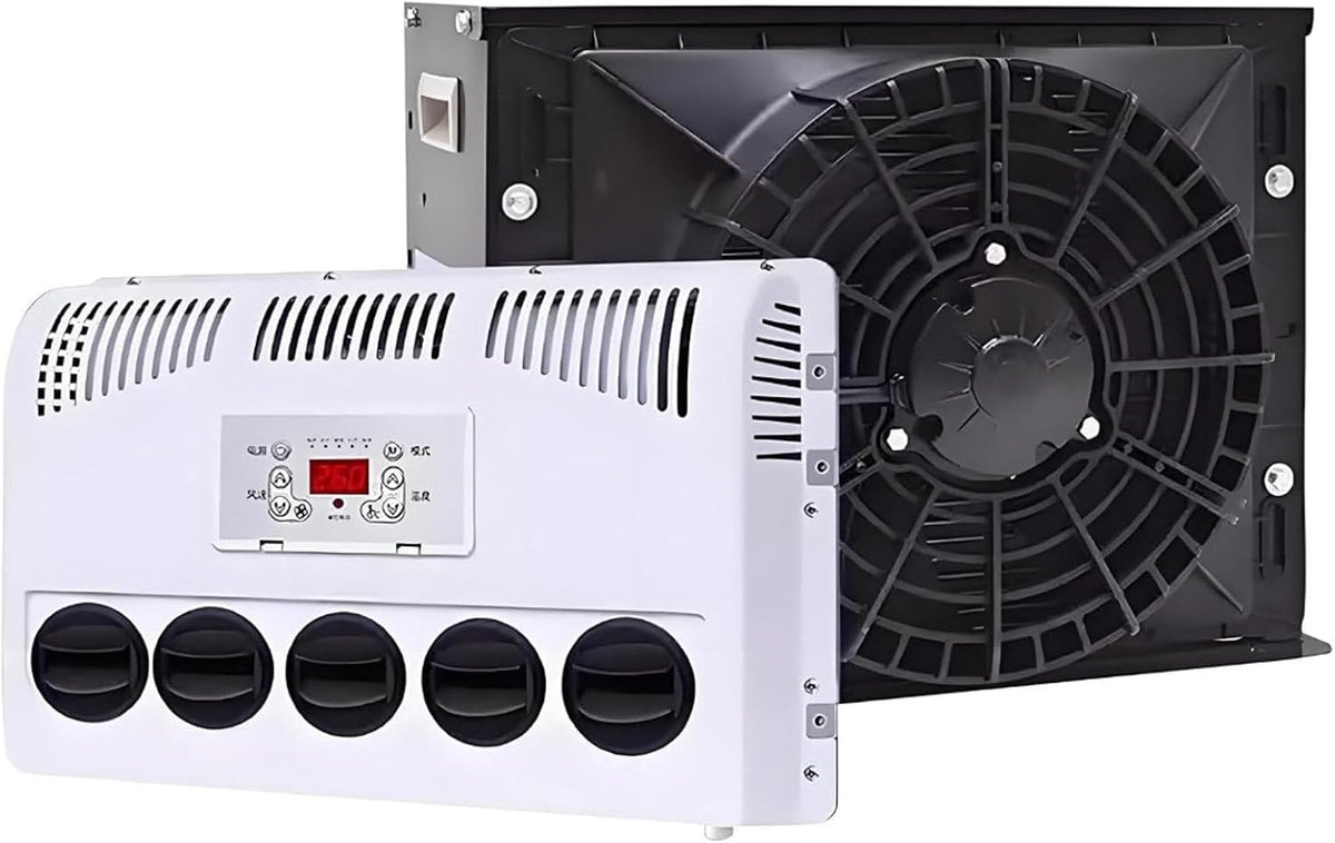 GENERIC Climatiseur Pour Cabine De Camion 11000 BTU, Climatiseur Mobile Split 12V/24V Pour Camions Semi-remorques, Bus, VR, Caravane