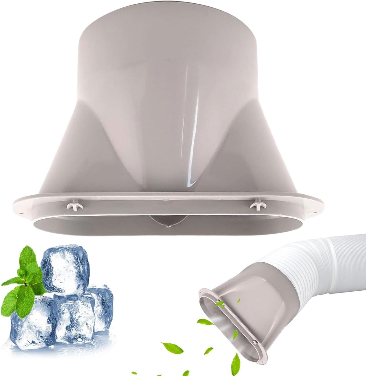  Adaptateur De Tuyau D'échappement Climatiseur Ø130mm,Climatiseur Adaptateur De Tuyau De Fenêtre,Pour Climatisation,Déshumidificateur,Sèche Linge