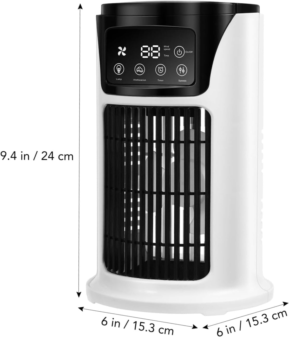  Climatiseur Portable Humidificateur D'air Ventilateur Lumière D'ambiance Refroidisseur USB Refroidisseur D'air Climatiseur, Fonction 3 En 1, Refroidisseur Essentiel De Bureau Domestique USB