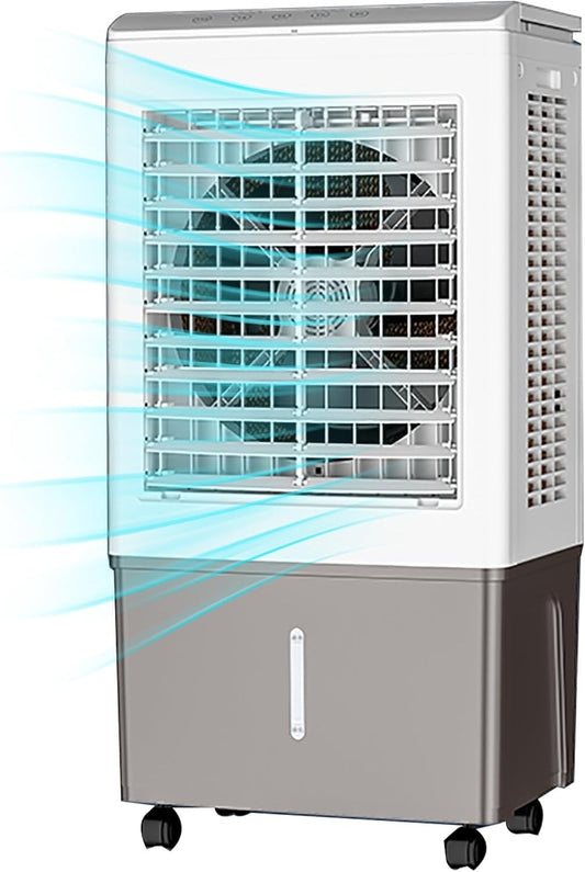 GENERIC Ventilateur De Refroidissement à évaporation 50 L Grand Réservoir D'eau 3 Vitesses Télécommande 7,5 H Minuteur Pour Un Refroidissement Efficace