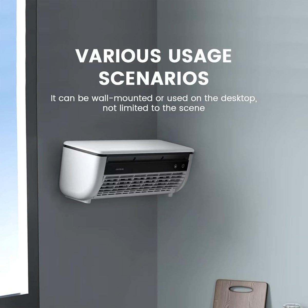 GENERIC Refroidisseur D'air De Brumisation Mural (6000mAh Alimenté Par Batterie) Avec Télécommande Et Ventilateur De Refroidissement Rapide; Adapté Aux Bureaux, Aux Dortoirs Et Aux VR; Dispose D'un Fonctionne