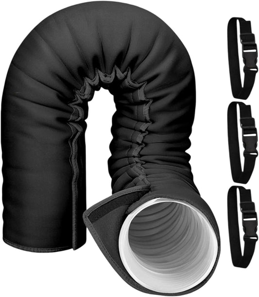  Portable AC Hose Insulation Sleeve, Insulated Cover With Adjustable Straps | AC Pipe Insulation For Winter Outdoor Indoor Casement Garage RV Room Wall Window House Apartment Energy Saving Cooling