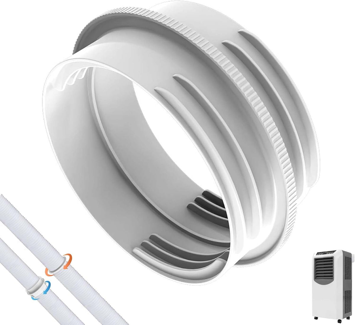  Adaptateur De Tuyau D'échappement Climatiseur Ø130mm,Climatiseur Adaptateur De Tuyau De Fenêtre,Pour Climatisation,Déshumidificateur,Sèche Linge