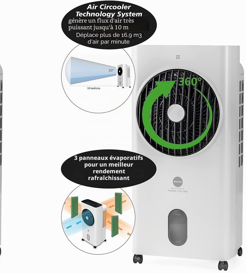  MACOM Enjoy & Relax 987 Power Cyclone Refroidisseur D'air évaporatif